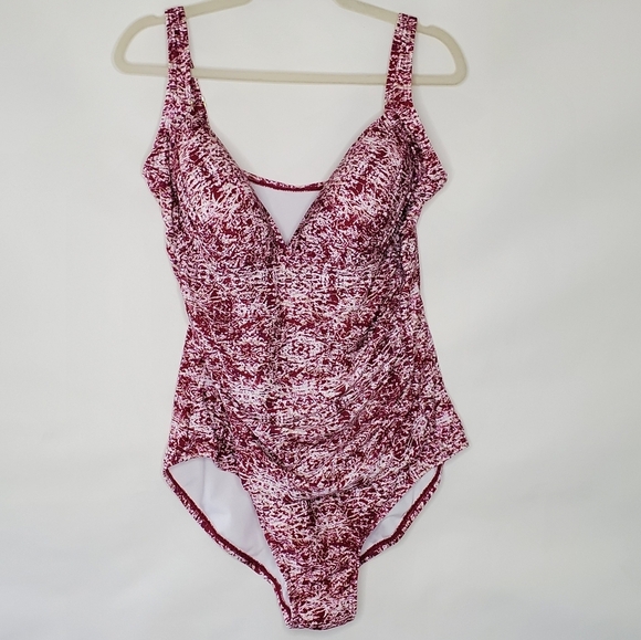 Swimsuits for All One-piece Bathing Suit Size 18 Molded Cups Ruched Vacation - Picture 13 of 13